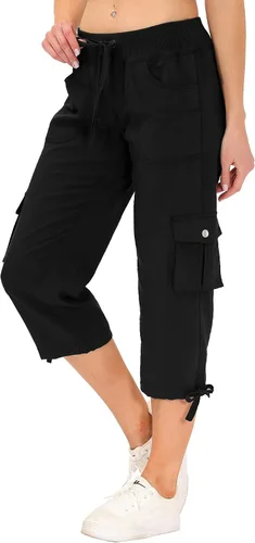 Miniatura 3 de MoFiz - Pantalones cargo capri, ligeros, casuales, holgados, cómodos y bonitos, de secado rápido, atléticos, para senderismo, viajes, con bolsillos