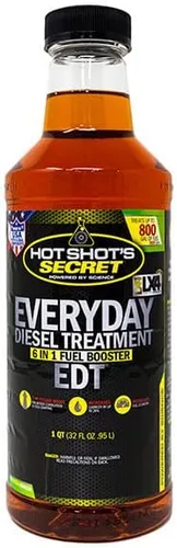 Hot Shot's Secret Tratamiento diésel diario de 32 onzas, aditivo diésel 6 en 1, limpiador de inyectores, limpiador de sistema de combustible,