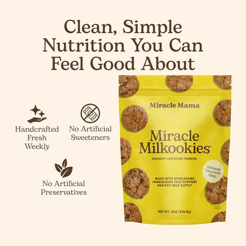 Miniatura 4 de Miracle Mama Milkookies - Galletas de lactancia para lactancia materna – Aperitivos de lactancia materna con chispas de chocolate de avena – Sin