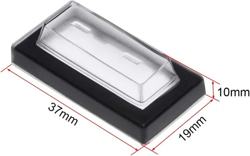 Miniatura 2 de uxcell 20 piezas de fundas impermeables para interruptor de caso, protector transparente negro rectangular Splash para interruptor basculante