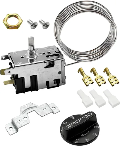 800366 Control de temperatura con accesorio compatible con refrigerador verdadero, reemplaza 077B6806, 077B7172, 988282 y más.
