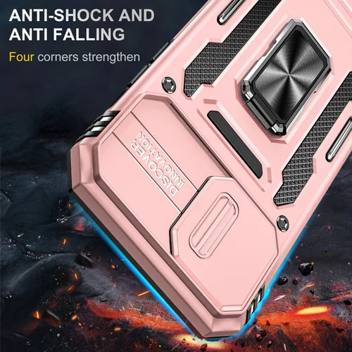 Miniatura 12 de Funda para iPhone 13 Pro con funda para cámara, con soporte de anillo para soporte, con función de montaje magnético para automóvil, para iPhone 13