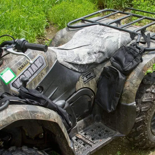 Miniatura 3 de Paquete de 2 bolsas de guardabarros para cuatrimoto, bolsas de sillín para tanque de ATV, paquete de almacenamiento de carga