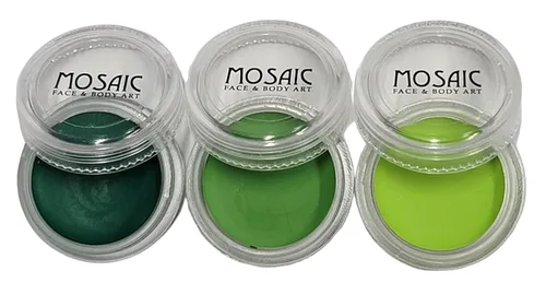 Miniatura 10 de Mosaic HydroCream - Paquetes de personajes de pintura facial para niños, no mancha, lavable, fórmula vegana gentil hipoalergénica. Pasteles