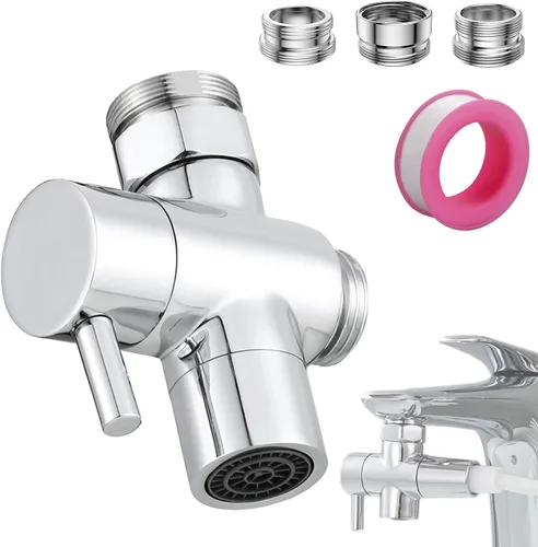 Miniatura 9 de Válvula de conmutación de ducha de 3 vías de latón de 1/2" con sello, adaptador de válvula conmutadora de ventilación de tres vías para sistema