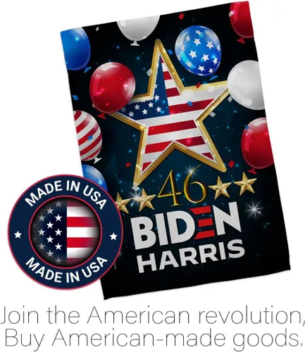 Miniatura 5 de Biden Harris Flag Juego de 46 banderas de jardín, soporte de pared patriótico, voto, presidente demócrata, republicano, Tea Party, Estados Unidos