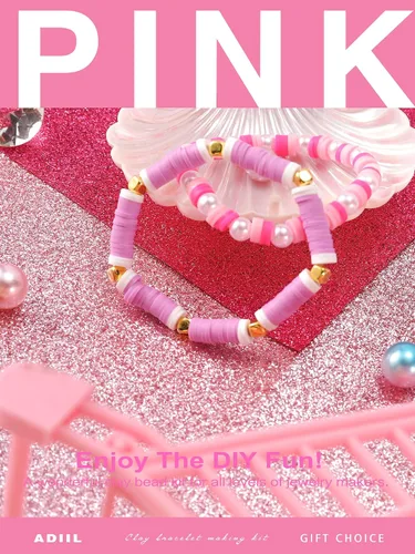 Miniatura 5 de ADIIL Kit de Fabricación de Pulseras con 7200 Piezas de Cuentas de Arcilla, Cuentas Heishi de Polímero de 6mm para Hacer Joyas, Kit de Pulseras