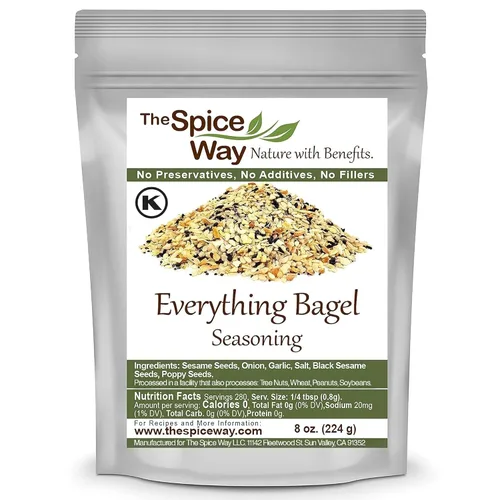 The Spice Way Everything Bagel Seasoning - (8 onzas) - una sabrosa mezcla multiusos de semillas de sésamo, ajo y cebolla