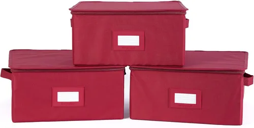Miniatura 91 de Covermates Keepsakes - Juego de cajas de almacenamiento con cierre de cremallera, paquete de 3 cubos organizadores de poliéster resistente, diseño