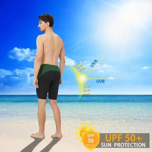 Miniatura 63 de Traje de baño deportivo competitivo para hombre, traje de entrenamiento de resistencia de carreras, pantalones cortos de natación de secado rápido