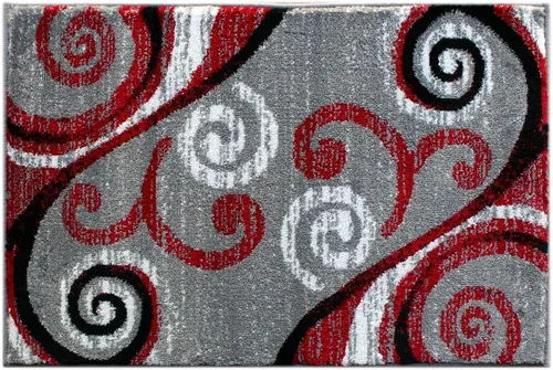 Miniatura 13 de Masada Rugs, Stephanie Collection - Alfombra de área moderna y contemporánea, 1100, turquesa, gris, blanco, negro (2 pies x 3 pies)