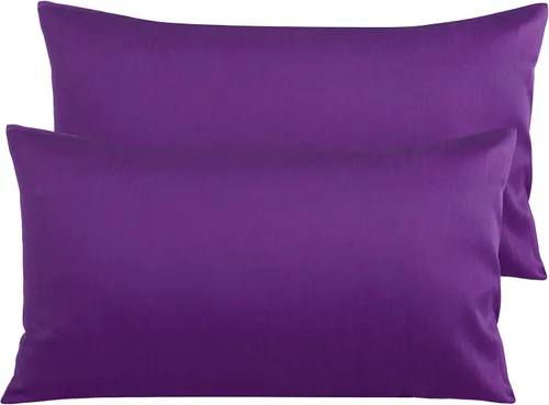 Miniatura 24 de NTBAY Fundas de Almohada de Algodón Egipcio Queen - Juego de 2, Fundas de Almohada de Algodón de 500 Hilos - Fundas de Almohada Suaves y Rosa