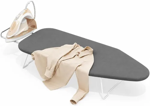 Miniatura 14 de Tabla de planchar pequeña de 12 x 38 pulgadas, tabla de planchar pequeña con base de metal de malla, mini tablas de planchar de mesa que ahorran