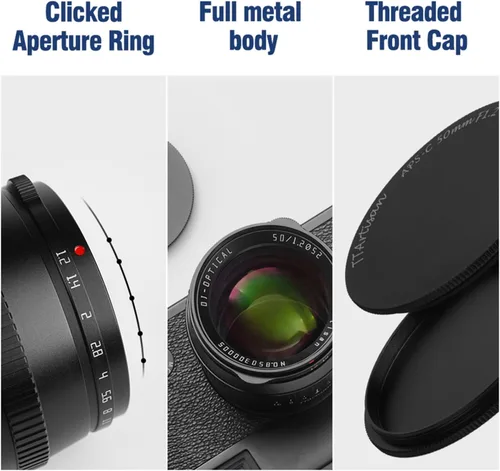 Miniatura 5 de TTArtisan 50mm F1.2 APS-C Lente de Enfoque Manual para Cámara Sony E Mount Como A5000 A5100 A6000 A6100 A6300 A6400 A6500 A6600 NEX-3 NEX-3N NEX-3R