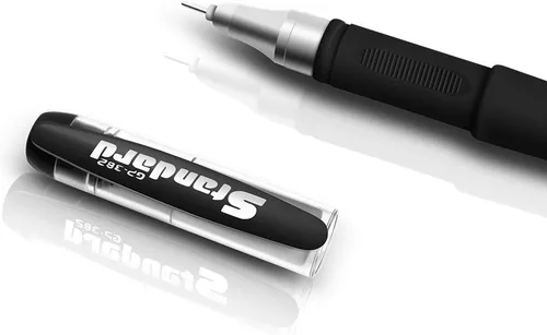 Miniatura 4 de Bolígrafos de tinta de gel, punta ultrafina de 0.016 in, bolígrafo de repuesto estándar de tinta negra, juego de 12 unidades, 382 (negro, 0.4)