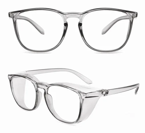Alsenor Gafas de seguridad antiniebla, gafas protectoras con bloqueo de luz azul, antipolvo, protección UV, para hombres y mujeres (gris)