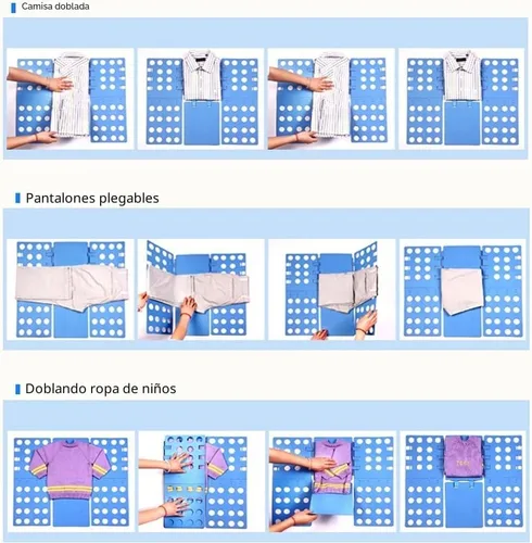 Miniatura 3 de Tabla para plegar camisas, tabla para plegar camisetas, tabla para plegar ropa, tabla de plástico para lavadero, herramienta para almacenar