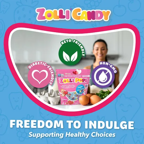 Miniatura 5 de Zollipops Clean Teeth Pops - Caramelos sin azúcar con xilitol, paletas sin colorantes, aptos para dieta cetogénica y diabética, golosinas aprobadas