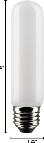 Miniatura 5 de Satco Bombilla LED E26 de 5.5 W, 4000 K, clasificación de 15000 horas, regulable, escarcha