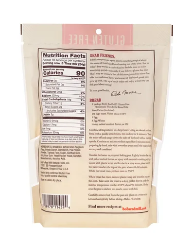 Miniatura 2 de Bob's Red Mill Maravillosa mezcla de pan casera sin gluten, 16 onzas (paquete de 4) - Sin gluten, Kosher