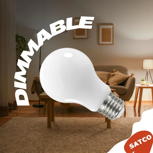 Miniatura 4 de Satco S12420-Bombilla LED A19 de 8.2 W, blanco suave, 90 CRI, 3000K, 120 voltios (paquete de 24)