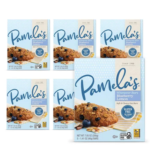 Miniatura 6 de Pamela's - Barras Whenever sin gluten, almendra de arándano, especias de nuez pasa, limón arándano y coco con chispas de chocolate, 7.05 onzas