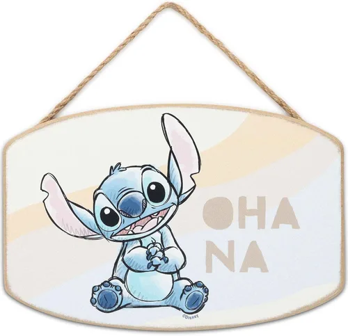 Miniatura 19 de Disney Lilo and Stitch Arte de Pared - Take It Easy Decoración de Pared de Madera Colgante para Dormitorio de Niños, Sala de Juegos o Sala de Cine