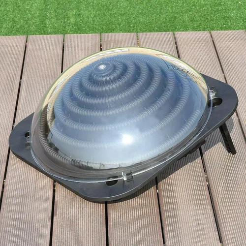 YUEWO Calentador solar de piscina sobre el suelo para piscinas enterradas y sobre el suelo, calentador de agua con conector, color negro