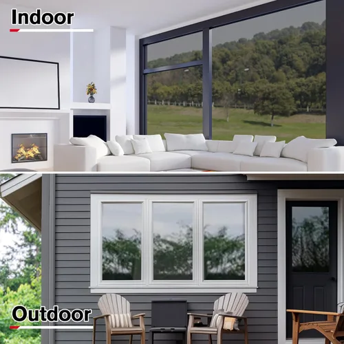 Miniatura 3 de Haton Película de privacidad unidireccional para ventana, tintado de ventana para el hogar, bloqueo UV solar, control de calor, película reflectante