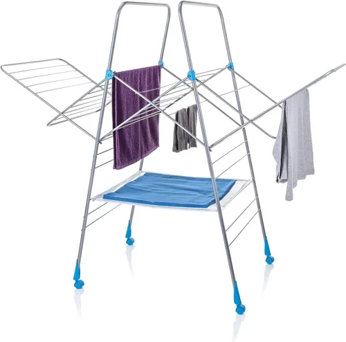 Miniatura 5 de Minky Homecare Multi Dryer - Tendedero de secado de ropa con 82 pies de espacio de estante - Secador de aire plegable para ropa interior (plateado)
