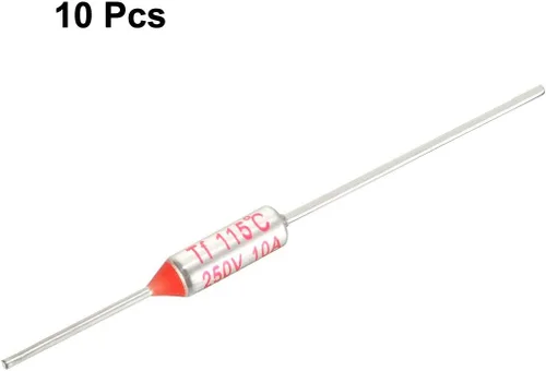 Miniatura 2 de uxcell Fusible térmico de temperatura de corte de circuito de 250V 10A 115 Celsius 10 PC