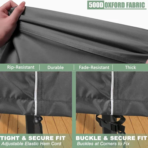 Miniatura 4 de Gasadar Funda Impermeable para Muebles de Exterior, Fundas para Juego de Muebles de Patio para Sofá Biplaza de Patio, Silla, Mesa de Café, 600D