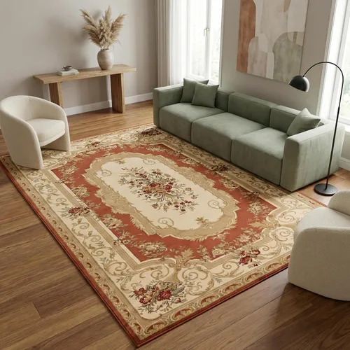 Miniatura 9 de Unique Loom Versailles Collection - Alfombra tradicional clásica con motivo floral, colección Versailles