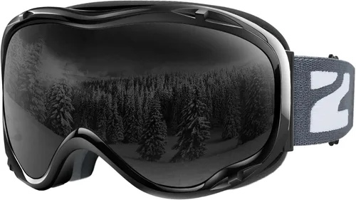 Miniatura 12 de ZIONOR Lagopus Gafas de protección UV para esquí y snowboard, antiniebla, para hombres, mujeres, jóvenes A0-vlt 10.5% Marco Blanco Lente Plata