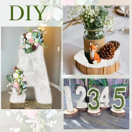 Miniatura 3 de 2 Rollos de Camino de Mesa de Musgo Falso para Decoración 4" x 47" Musgo Artificial para Plantas de Interior Hierba Blanca Falso para Macetas