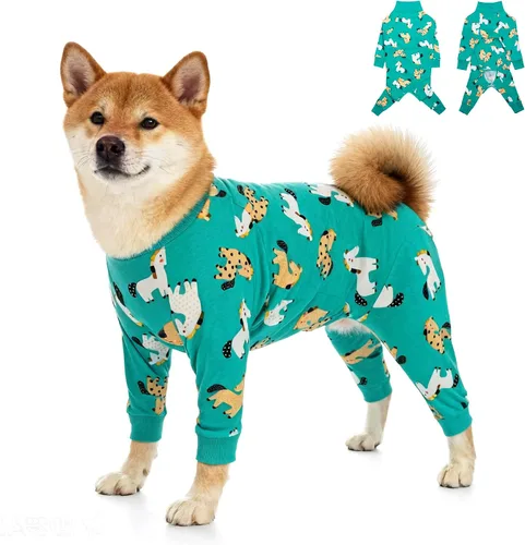Miniatura 24 de Traje de recuperación para perros después de la cirugía para hembras y machos, camiseta de castración para perros de talla mediana y grande