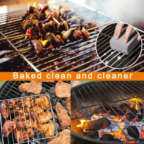Miniatura 2 de Bloque de ladrillos de limpieza para plancha, limpieza de parrilla resistente, ladrillos de piedra, cocinas de parte superior plana, limpiador