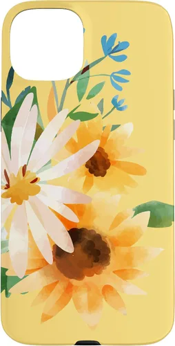 Miniatura 9 de iPhone 16 Yellow Sunflower Vintage Flower Petals Case