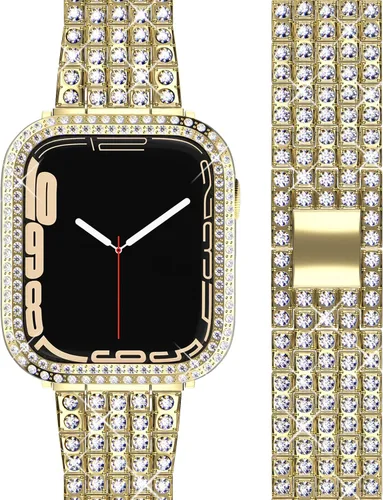 Miniatura 11 de QVLANG - Correa para Apple Watch de 1.496 in, 1.575 in, 1.654 in, 1.732 in (38, 40, 42 y 44 mm), serie 5/4/3/2/1, Serie de correa ostentosa