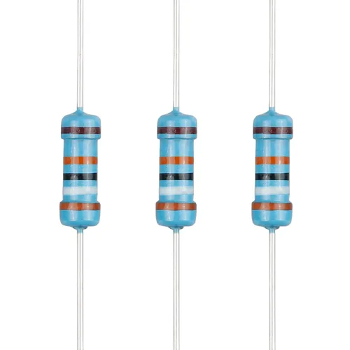 Miniatura 6 de 100 resistencias de 1 ohm 1/2 W (0.5 vatios) ±1% tolerancia de película metálica, resistencia fija de múltiples valores de resistencia opcional