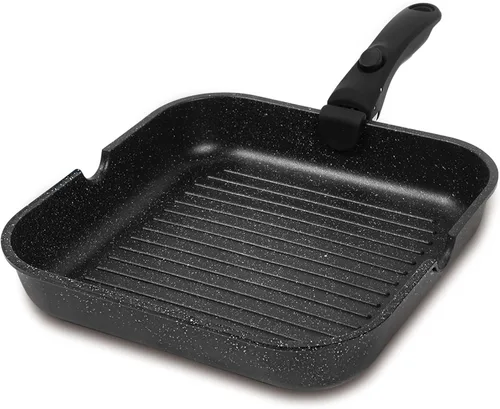 ESLITE LIFE Sartén cuadrada grande de 11 pulgadas, compatible con inducción, sartén antiadherente con mango desmontable, sartén versátil para