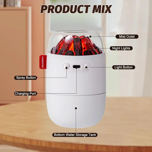 Miniatura 7 de Mini humidificador portátil para escritorio, dormitorio, planta de interior, 9.5 fl oz humidificador para oficina habitación pequeña, alimentado por