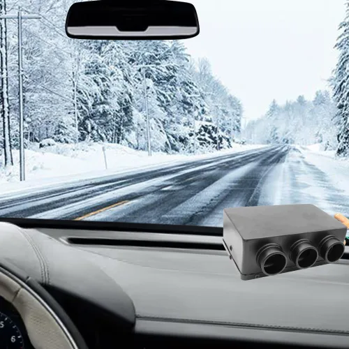 Miniatura 9 de Calentador de coche de 12 V, 50 W, portátil, ventilador descongelador, 3 puertos, descongelador, descongelador, calentador de ventilador de coche