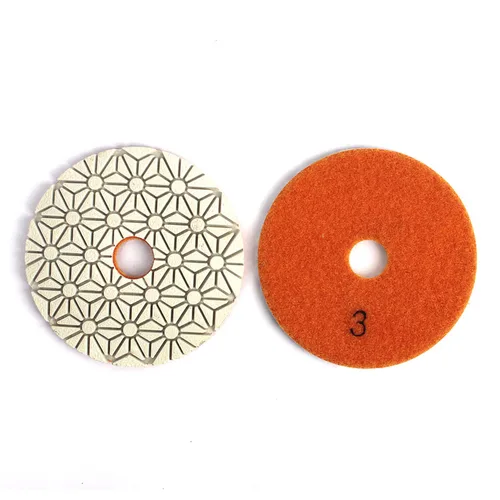 Miniatura 9 de 3.937 in 3 Pasos de diamante almohadillas de pulido flexible uso húmedo para granito herramienta de pulido de mármol pulido concreto