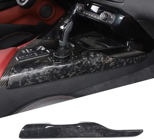 Miniatura 9 de CHEAYAR Panel de cambios lateral de consola central compatible con Toyota Supra GR A90 A91 MK5 2019-2022, marco adhesivo para panel de cambios