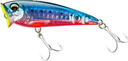 Miniatura 6 de Duel L-Blue Spit Pop Señuelo flotante, 2.8 pulgadas (2.756 in), 3.5 pulgadas (3.543 in), equipo de pesca, pesca de mar, lubina