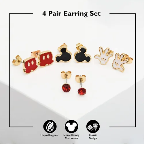 Miniatura 3 de Disney Mickey and Minnie Mouse Fashion Stud Earring Set - 345 Pairs Per Set