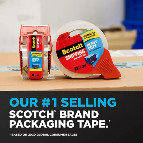 Miniatura 11 de Cinta para embalaje pesado Scotch 1.88 pulg x 54.6 yards, Transparente
