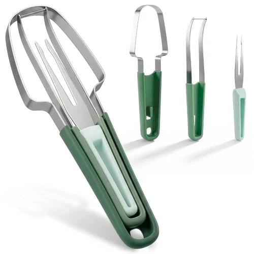 Miniatura 15 de Herramienta de corte de aguacate 3 en 1 – Cortador de plástico de grado alimenticio, pelador y removedor de pozos para cortar fácilmente, recoger
