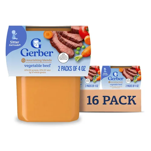 Miniatura 14 de Gerber Baby Food 2nd Foods, cena, puré de pollo con manzana, tubos de 4 onzas, paquete de 2 (paquete de 8)